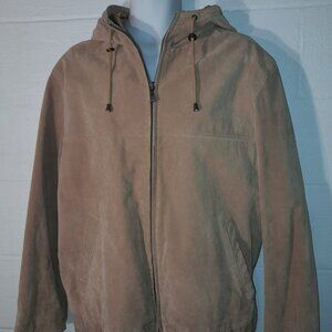 M. Julian Wilsons Leather Vintage Men's Med Tan Heavy Duty Lined Leather Coat
